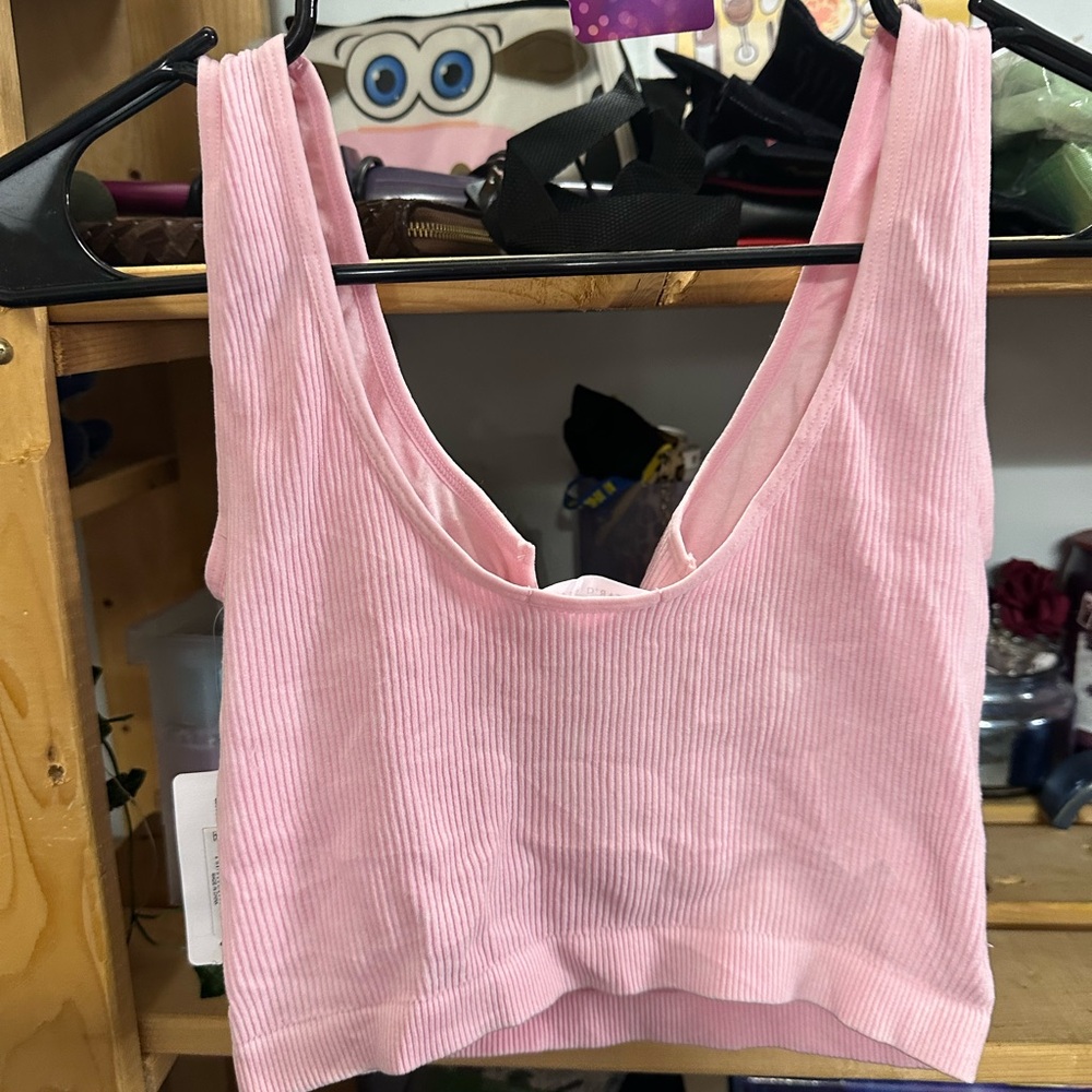 Altar'd State Pink Ribbed Tank Top - Picture 6 of 7